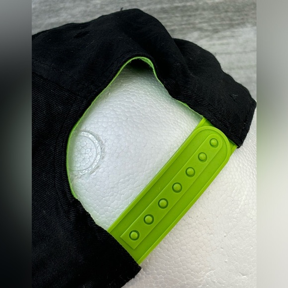 Mountain Dew Logo Adjustable Snapback Youth Hat Cap Black Line Green Pepsi - Picture 10 of 13